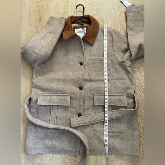Steve Madden Tan Utility Barn Jacket XL Quiet Luxury Neutral Minimalist - Picture 11 of 15